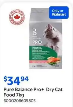 Walmart Pure Balance Pro+ Dry Cat Food offer