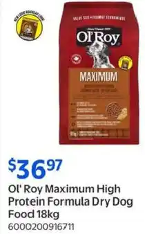 Walmart Ol' Roy Maximum High Protein Formula Dry Dog offer