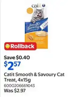 Walmart Catit Smooth & Savoury Cat Treat, offer
