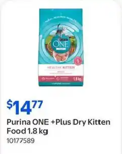 Walmart Purina ONE +Plus Dry Kitten Food offer
