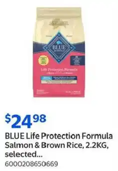 Walmart Blue life protection formula salmon & brown rice offer