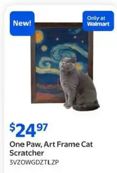 Walmart One Paw, Art Frame Cat Scratcher offer