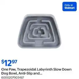 Walmart One Paw, Trapezoidal Labyrinth Slow Down Dog Bowl, Anti-Slip and... offer