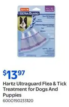 Walmart Hartz Ultraguard Flea & Tick Treatment for Dogs And Puppies offer