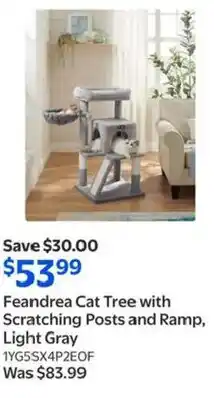 Walmart Feandrea Cat Tree with Scratching Posts and Ramp, offer