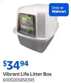 Walmart Vibrant Life Litter Box offer
