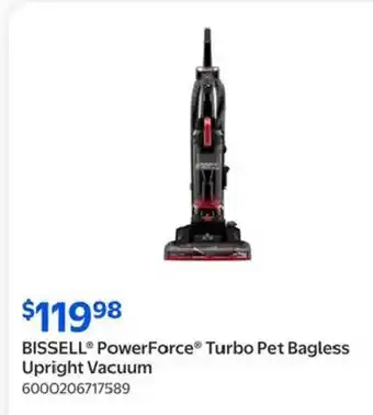 Walmart Bissell powerforce turbo pet bagless upright vacuum offer