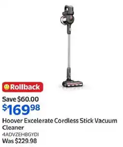 Walmart Hoover excelerate cordless stick vacuum cleaner offer