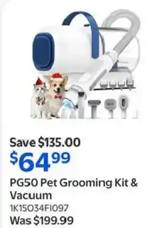 Walmart Pg50 pet grooming kit & vacuum offer