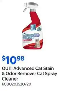 Walmart Out! advanced cat stain & odor remover cat spray offer