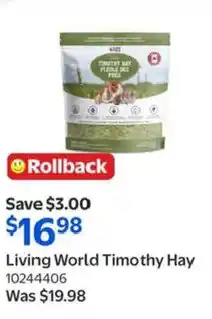 Walmart Living world timothy hay offer
