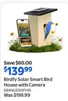 Walmart Birdfy solar smart bird house with camera offer