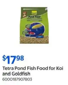 Walmart Tetra pond fish food for koi and goldfish offer