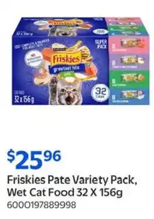 Walmart Friskies Pate Variety Pack, Wet Cat Food offer