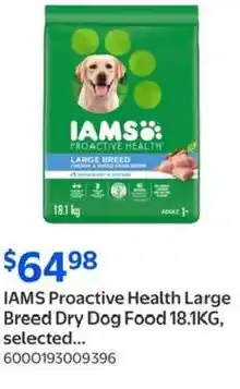 Walmart Iams proactive health large breed dry dog food offer