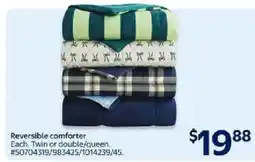 Walmart Reversible comforter each offer