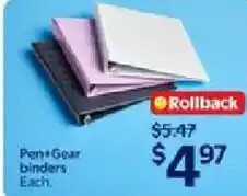 Walmart Pen+Gear binders offer