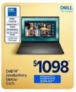Walmart Dell 14" productivity laptop Each offer