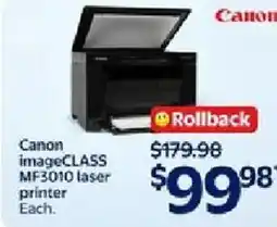 Walmart Canon imageCLASS MF3010 laser printer offer