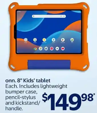 Walmart onn. 8" Kids' tablet offer