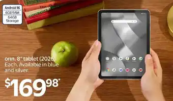 Walmart onn. 8" tablet (2026) offer