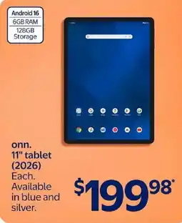 Walmart onn. 11" tablet (2026) offer