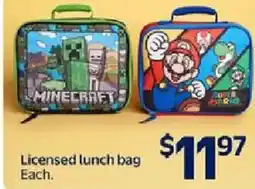 Walmart Licensed lunch bag offer