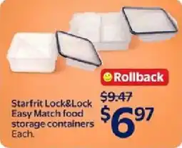 Walmart Starfrit Lock&Lock Easy Match food storage containers offer