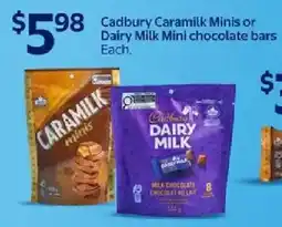 Walmart Cadbury Caramilk Minis or Dairy Milk Mini chocolate bars offer