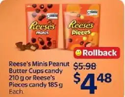 Walmart Reese's Minis Peanut Butter Cups candy Pieces candy offer