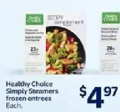 Walmart Healthy Choice Simply Steamers frozen entrees offer