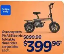 Walmart Gyrocopters foldable PixAl Electric dual rider cargo bike offer