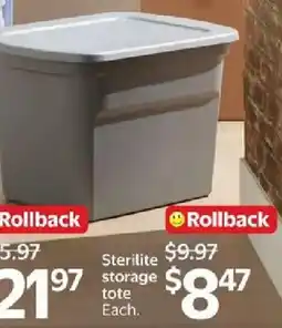 Walmart Sterilite storage tote offer