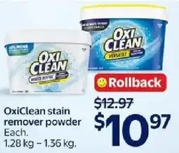 Walmart OxiClean stain remover powder offer