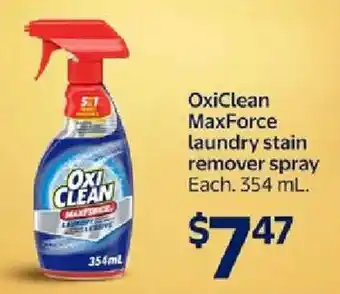 Walmart OxiClean MaxForce laundry stain remover spray offer