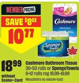 FreshCo Cashmere Bathroom Tissue or SpongeTowels offer