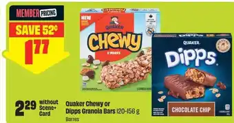 FreshCo Quaker Chewy or Dipps Granola Bars offer