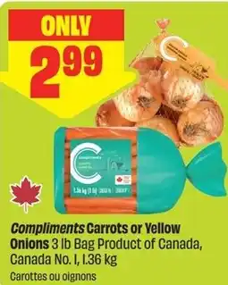 FreshCo Compliments Carrots or Yellow Onions offer