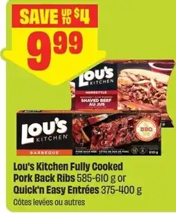FreshCo Lou's Kitchen Fully Cooked Pork Back Ribs or Quick'n Easy offer
