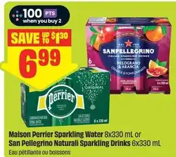 FreshCo Maison Perrier Sparkling Water or San Pellegrino Naturali Sparkling Drinks offer