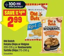 FreshCo Old dutch potato chips or ridgies or restaurante tortilla chips offer