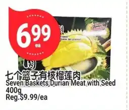 SunFood Supermarket Seven Baskets Durian Meat with Seed offer