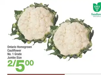 Ontario Homegrown Cauliflower