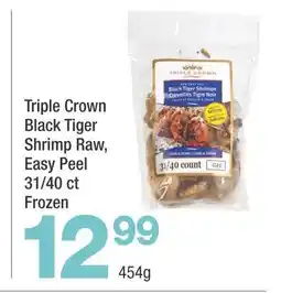 Highland Farms Triple Crown Black Tiger Shrimp Raw, Easy Peel 31/40 ct Frozen offer