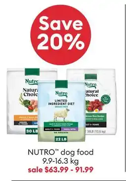 Petsmart NUTRO dog food offer