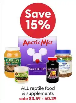 Petsmart ALL reptile food & supplements offer