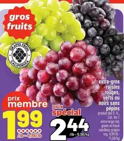 Metro Extra-gros raisins rouges, verts ou noirs sans pépins offer