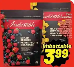 Metro Fruits resistibirrésistible offer