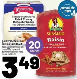 Metro Sun-Maid pain tranché aux raisins offer