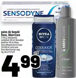 Metro Nivea men pains de beauté dove, men+care offer